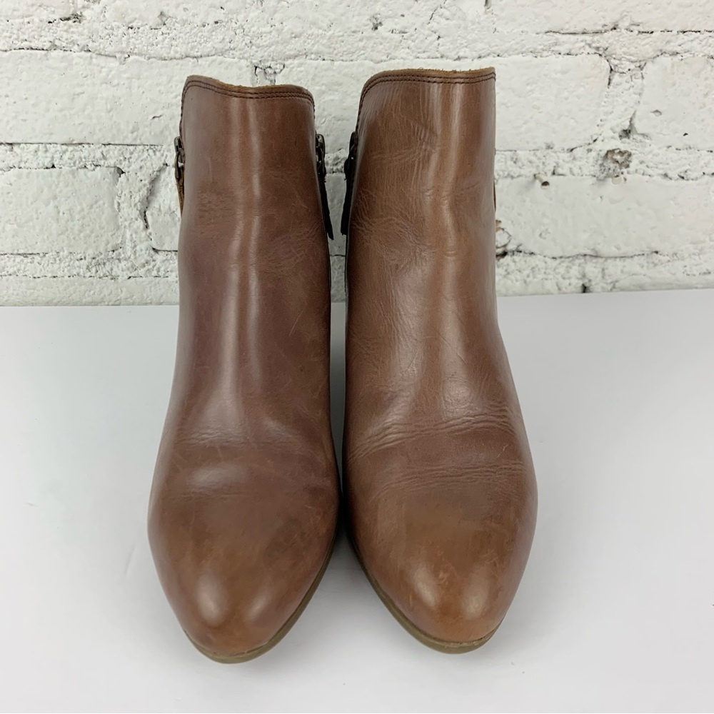 Frye Judith Double Zip Stacked Heel Ankle Bootie 9.5 - Picture 3 of 10